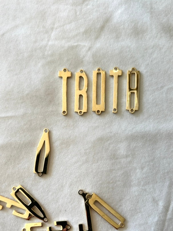 Custom gold necklace from the Ida Lee collection by Alison Scherr