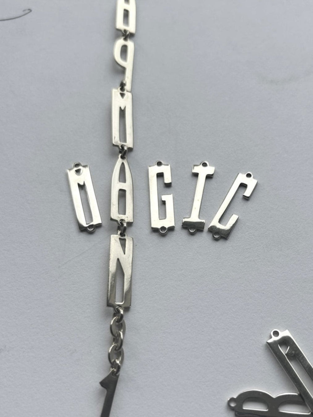 Custom silver necklace from the Ida Lee jewelry collection by Alison Scherr
